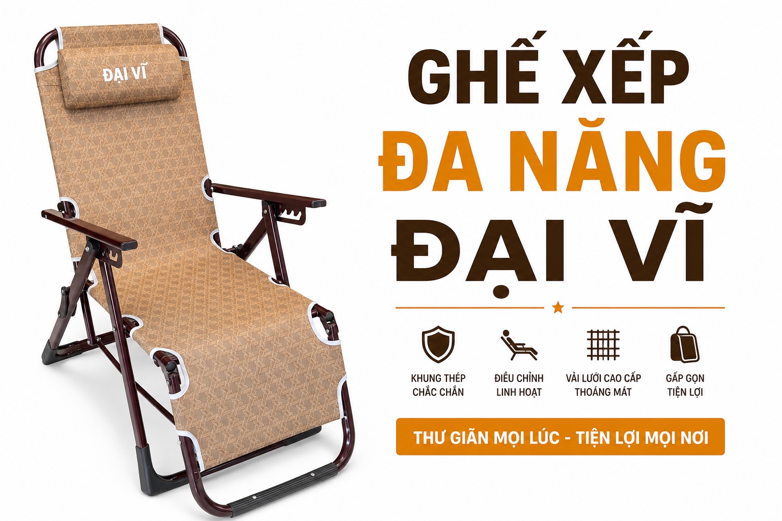 Ghế xếp đa năng Đại Vĩ