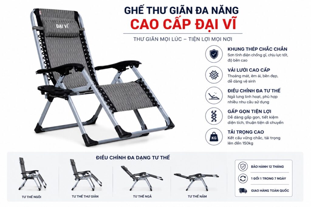 Ghế thư giãn cao cấp Đại Vĩ