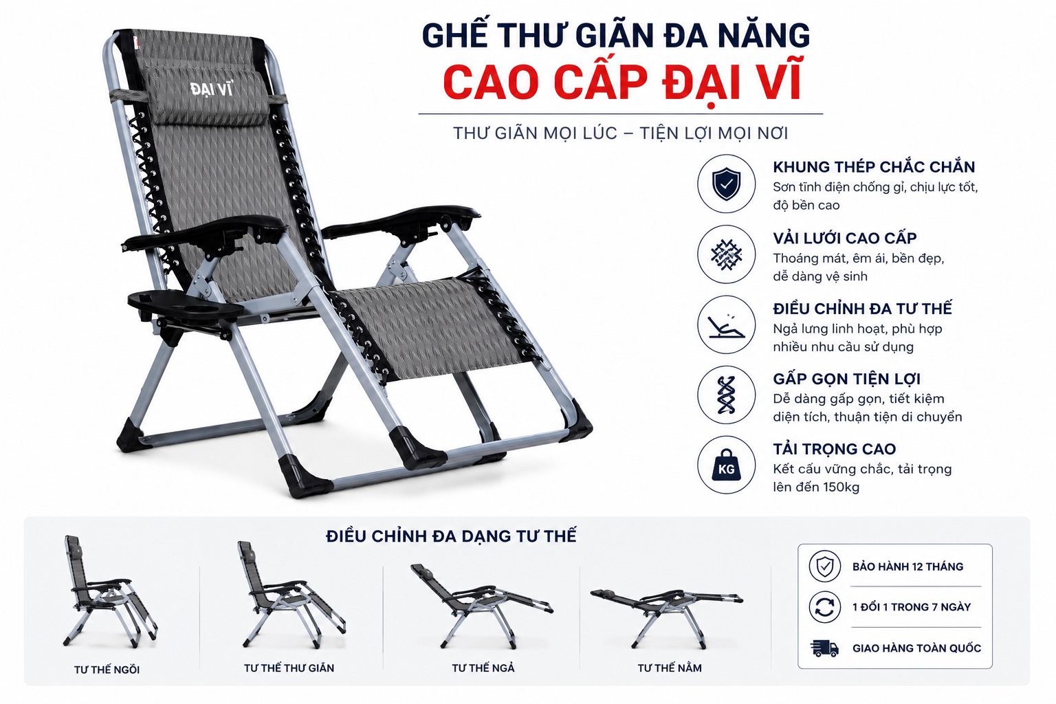 Ghế thư giãn cao cấp Đại Vĩ